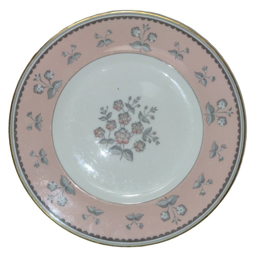 Vintage Set of‎ 3 Wedgwood PIMPERNEL PINK Bone China Salad Plates  W3652